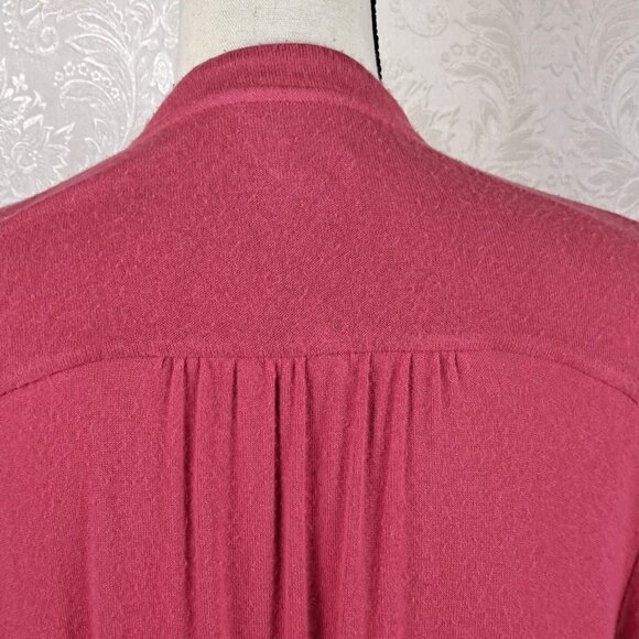 J Jill Size Large Missy Wearever Collection Pink Long Sleeve Cardigan Open Front - Picture 7 of 11